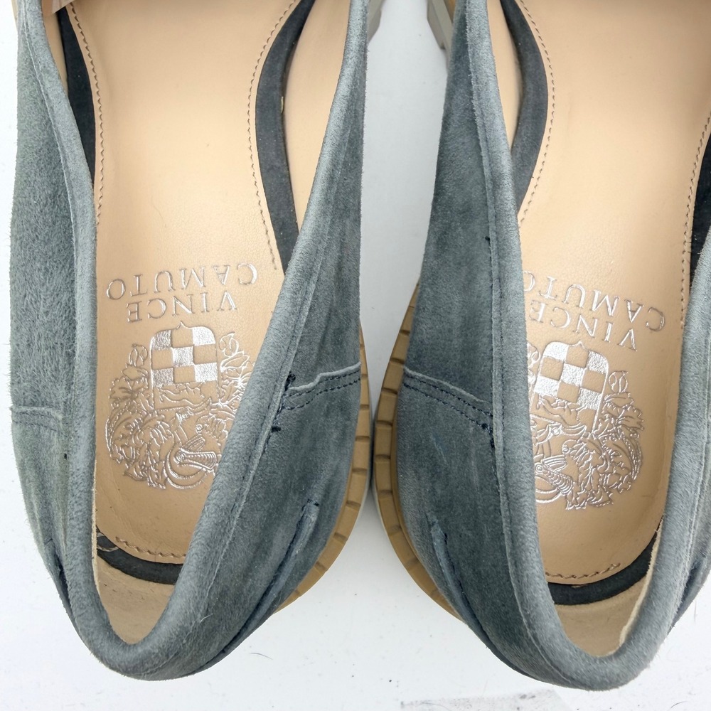 Vince Camuto Lt Green/Sage‎ Suede Platform Lug Sole Penny Loafers Womens 8.5M 39 - Picture 4 of 9
